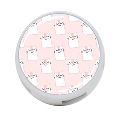 Pattern Pink Cute Sweet Fur Cats 4-Port USB Hub (One Side)