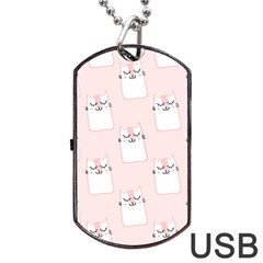 Pattern Pink Cute Sweet Fur Cats Dog Tag USB Flash (Two Sides)