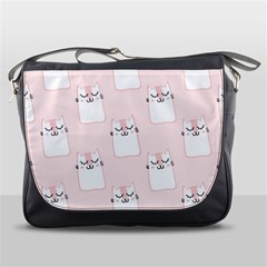 Pattern Pink Cute Sweet Fur Cats Messenger Bag