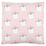 Pattern Pink Cute Sweet Fur Cats Large Cushion Case (One Side) Front