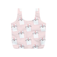 Pattern Pink Cute Sweet Fur Cats Full Print Recycle Bag (S)