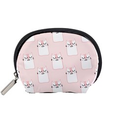 Pattern Pink Cute Sweet Fur Cats Accessory Pouch (Small)