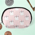 Pattern Pink Cute Sweet Fur Cats Accessory Pouch (Medium) Back