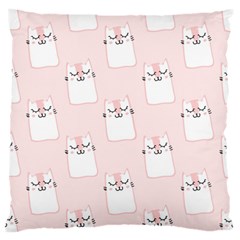 Pattern Pink Cute Sweet Fur Cats Standard Premium Plush Fleece Cushion Case (One Side)