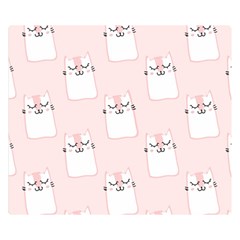 Pattern Pink Cute Sweet Fur Cats Two Sides Premium Plush Fleece Blanket (small) by Salman4z