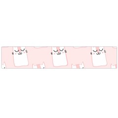 Pattern Pink Cute Sweet Fur Cats Large Premium Plush Fleece Scarf 