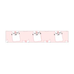 Pattern Pink Cute Sweet Fur Cats Premium Plush Fleece Scarf (Mini)