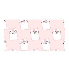 Pattern Pink Cute Sweet Fur Cats Satin Wrap 35  x 70 