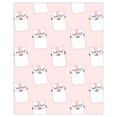 Pattern Pink Cute Sweet Fur Cats Drawstring Bag (Small)