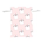 Pattern Pink Cute Sweet Fur Cats Lightweight Drawstring Pouch (S) Front