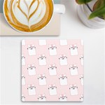 Pattern Pink Cute Sweet Fur Cats UV Print Square Tile Coaster  Front