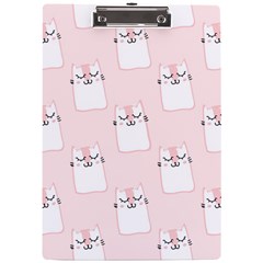 Pattern Pink Cute Sweet Fur Cats A4 Acrylic Clipboard