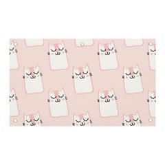 Pattern Pink Cute Sweet Fur Cats Banner and Sign 5  x 3 