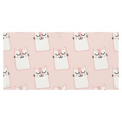 Pattern Pink Cute Sweet Fur Cats Banner and Sign 6  x 3 