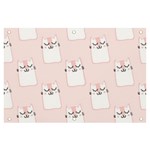 Pattern Pink Cute Sweet Fur Cats Banner and Sign 6  x 4  Front