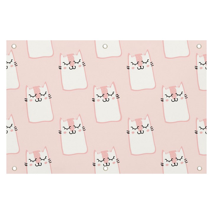 Pattern Pink Cute Sweet Fur Cats Banner and Sign 6  x 4 