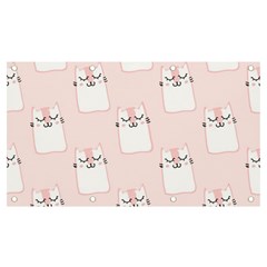 Pattern Pink Cute Sweet Fur Cats Banner and Sign 7  x 4 