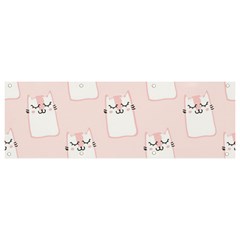 Pattern Pink Cute Sweet Fur Cats Banner and Sign 9  x 3 