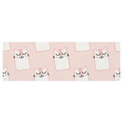 Pattern Pink Cute Sweet Fur Cats Banner and Sign 12  x 4 