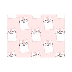 Pattern Pink Cute Sweet Fur Cats Premium Plush Fleece Blanket (Mini)