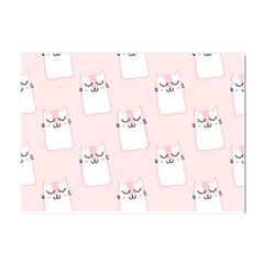 Pattern Pink Cute Sweet Fur Cats Crystal Sticker (A4)