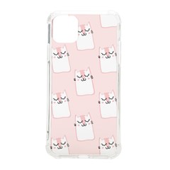 Pattern Pink Cute Sweet Fur Cats iPhone 11 Pro Max 6.5 Inch TPU UV Print Case