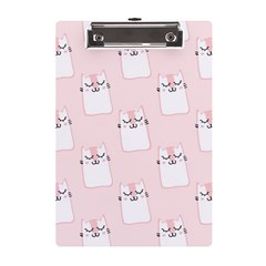 Pattern Pink Cute Sweet Fur Cats A5 Acrylic Clipboard