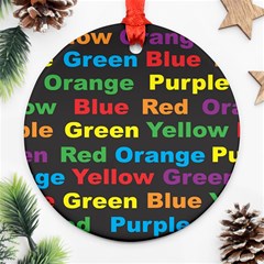 Red Yellow Blue Green Purple Ornament (round) by Salman4z