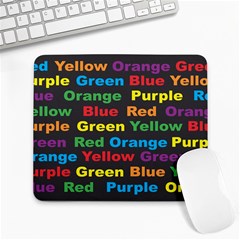 Red Yellow Blue Green Purple Large Mousepad by Salman4z