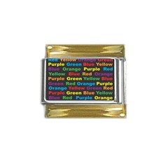 Red Yellow Blue Green Purple Gold Trim Italian Charm (9mm) by Salman4z