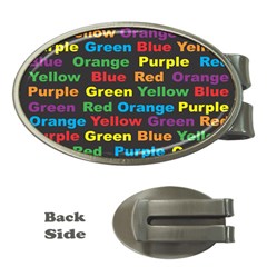 Red Yellow Blue Green Purple Money Clips (oval)  by Salman4z