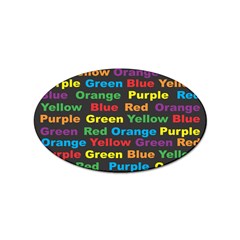 Red Yellow Blue Green Purple Sticker Oval (10 Pack) by Salman4z