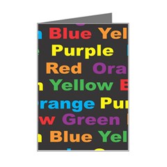 Red Yellow Blue Green Purple Mini Greeting Card by Salman4z