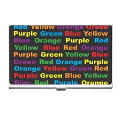 Red Yellow Blue Green Purple Business Card Holder by Salman4z