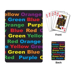 Red Yellow Blue Green Purple Playing Cards Single Design (rectangle) by Salman4z