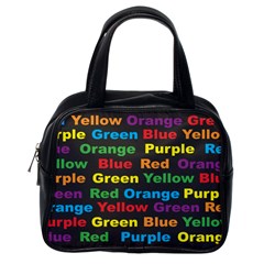 Red Yellow Blue Green Purple Classic Handbag (one Side) by Salman4z