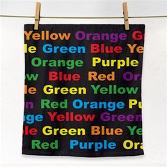 Red Yellow Blue Green Purple Face Towel by Salman4z