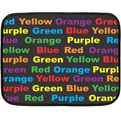 Red Yellow Blue Green Purple Two Sides Fleece Blanket (mini) by Salman4z