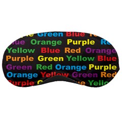 Red Yellow Blue Green Purple Sleeping Mask by Salman4z