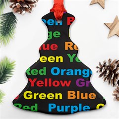 Red Yellow Blue Green Purple Christmas Tree Ornament (two Sides) by Salman4z