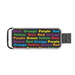 Red Yellow Blue Green Purple Portable Usb Flash (two Sides) by Salman4z