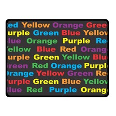 Red Yellow Blue Green Purple Two Sides Fleece Blanket (small) by Salman4z