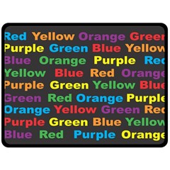 Red Yellow Blue Green Purple Two Sides Fleece Blanket (large) by Salman4z