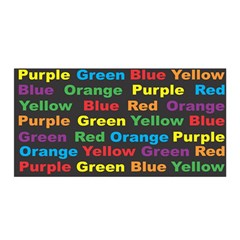 Red Yellow Blue Green Purple Satin Wrap 35  X 70  by Salman4z