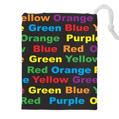 Red Yellow Blue Green Purple Drawstring Pouch (5xl) by Salman4z