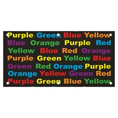 Red Yellow Blue Green Purple Banner And Sign 6  X 3  by Salman4z