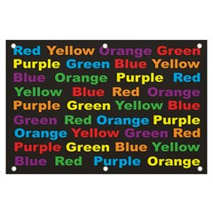 Red Yellow Blue Green Purple Banner And Sign 6  X 4  by Salman4z