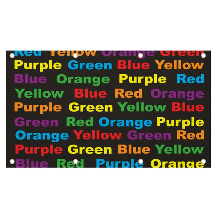 Red Yellow Blue Green Purple Banner and Sign 7  x 4 