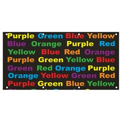 Red Yellow Blue Green Purple Banner And Sign 8  X 4  by Salman4z