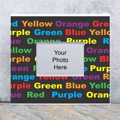 Red Yellow Blue Green Purple White Wall Photo Frame 5  X 7  by Salman4z